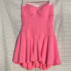 Elegant Soft Fuzzy Pink Mini Dress size L